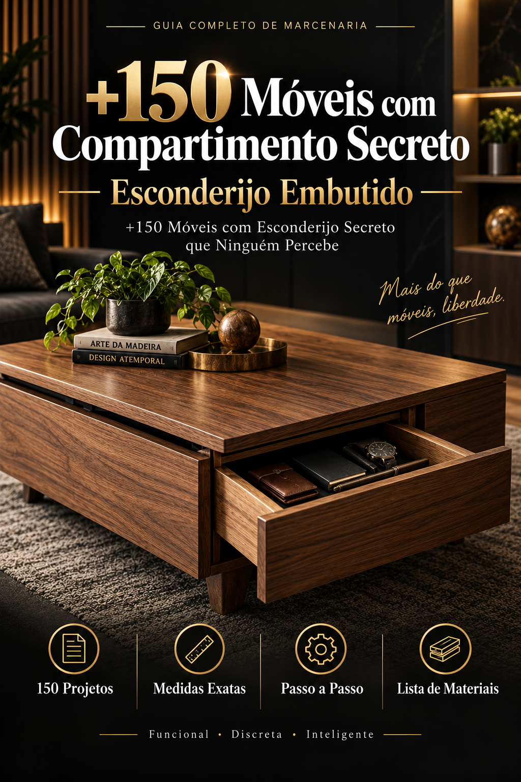 +150 Móveis com Compartimento Secreto — Esconderijo Embutido